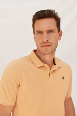 Cortefiel Polo básico piqué Amarillo Online