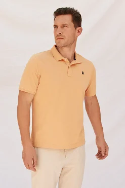 Cortefiel Polo básico piqué Amarillo Online