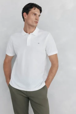 Pedro del Hierro Polo básico piqué regular Blanco Hot
