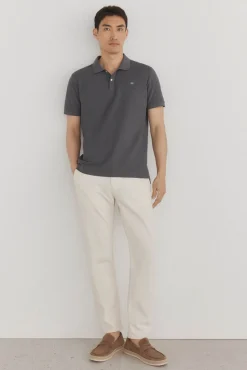 Pedro del Hierro Polo básico slim Gris Discount