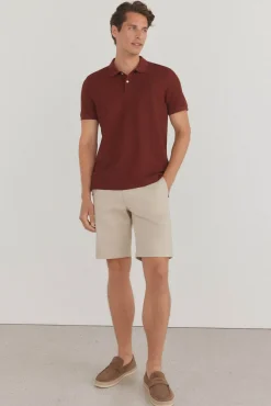 Pedro del Hierro Polo básico slim Burdeos New