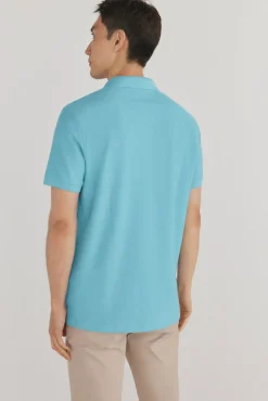 Pedro del Hierro Polo básico slim Turquesa Sale