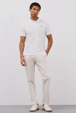 Cortefiel Polo básico slim Blanco Clearance