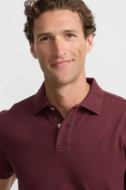 Silbon Polo clásico liso Granate Discount
