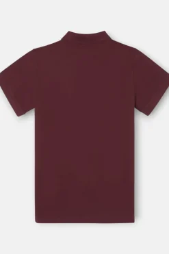 Silbon Polo clásico liso Granate Discount