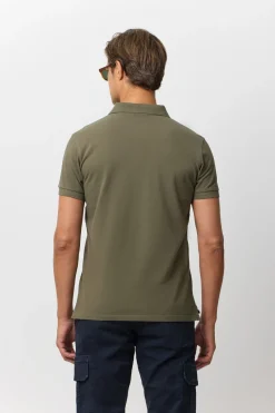 Silbon Polo clásico liso Verde Sale
