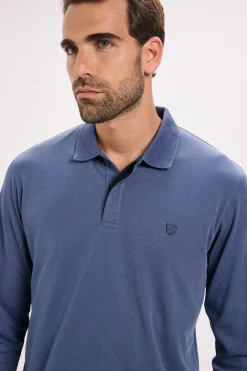 Jack & Jones Polo clásico manga larga Azul marino Hot