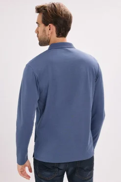 Jack & Jones Polo clásico manga larga Azul marino Hot
