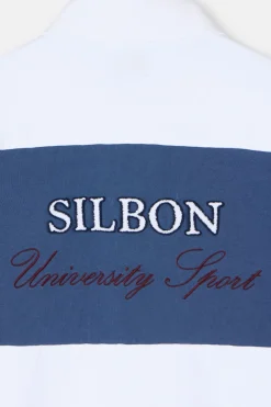 Silbon Polo clásico rugby rayas Azul Hot