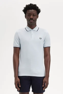 Fred Perry Polo con ribete con dos franjas Azul Hot