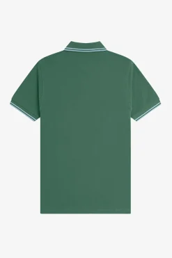 Fred Perry Polo de hombre de piqué de manga corta Verde New