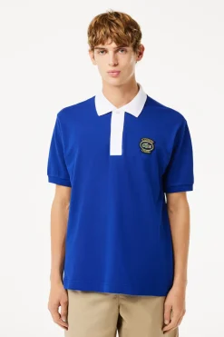 Lacoste Polo de piqué de algodón Azul oscuro Online