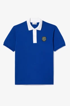 Lacoste Polo de piqué de algodón Azul oscuro Online