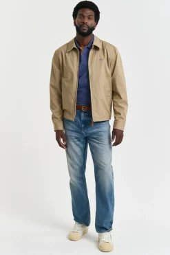 Gant Polo de piqué en contraste Azul Discount