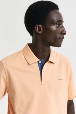 Gant Polo de piqué en contraste Naranja