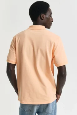 Gant Polo de piqué en contraste Naranja