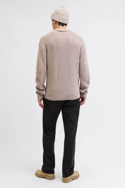 Jack & Jones Polo de punto con cuello abotonado gris Online