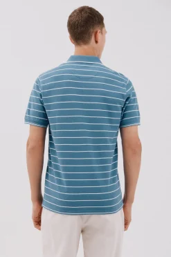 Cortefiel Polo de rayas Azul Discount