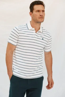 Cortefiel Polo de rayas Blanco Hot