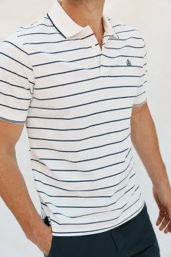 Cortefiel Polo de rayas Blanco Hot