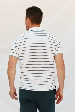 Cortefiel Polo de rayas Blanco Hot