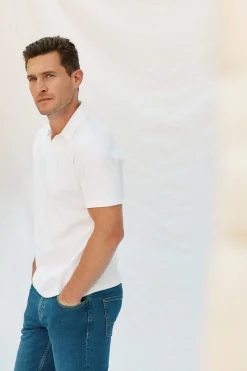 Cortefiel Polo estructura Blanco Discount