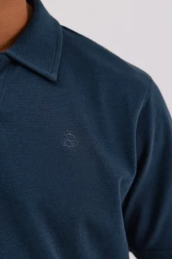 Cortefiel Polo estructura Azul marino Hot