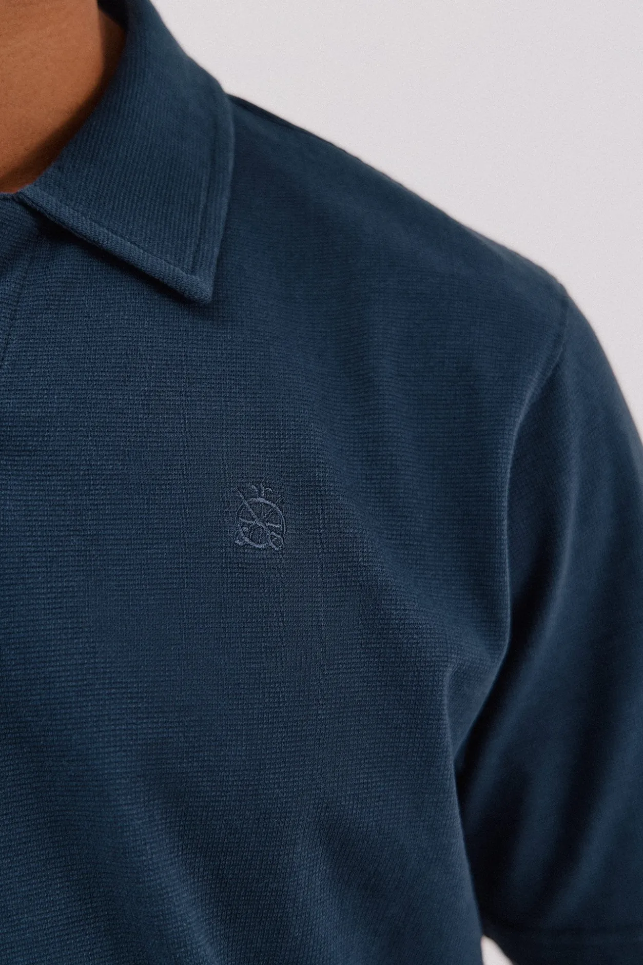 Cortefiel Polo estructura Azul marino Hot