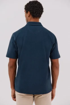 Cortefiel Polo estructura Azul marino Hot