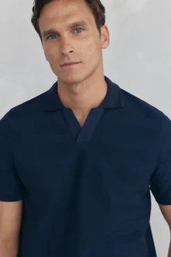 Pedro del Hierro Polo estructura jacquard Azul Discount