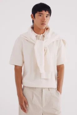 Springfield Polo estructura twill regular fit blanco Discount