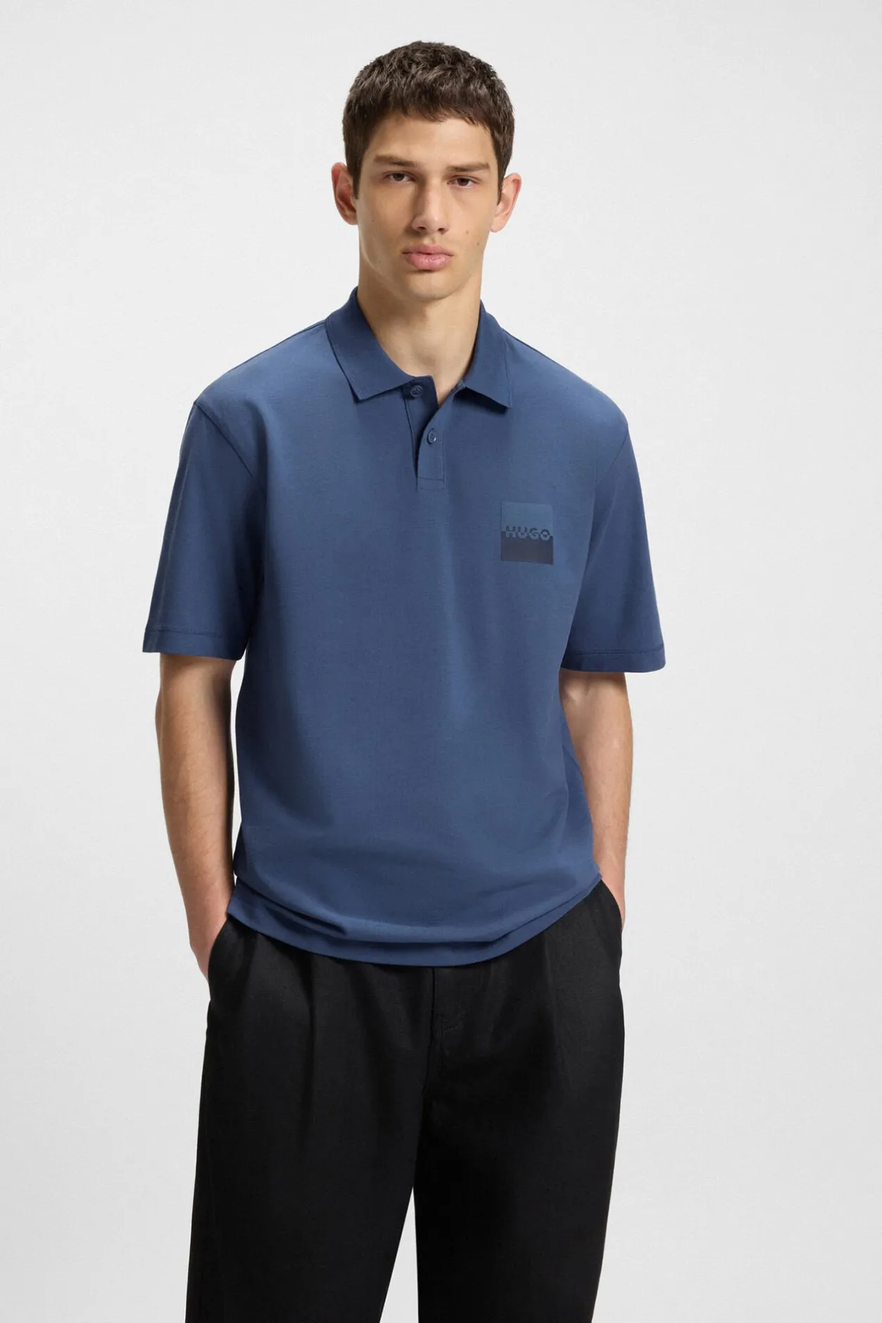 HUGO Polo manga corta Azul New