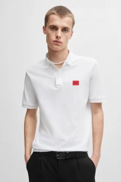 HUGO Polo manga corta Blanco Outlet