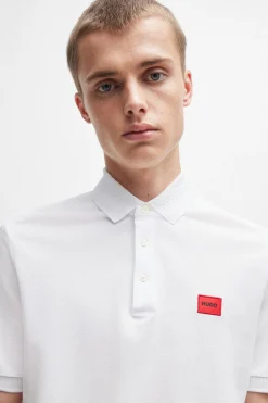 HUGO Polo manga corta Blanco Outlet