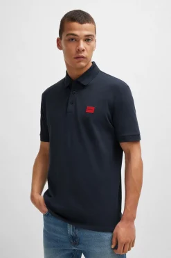 HUGO Polo manga corta Azul oscuro Online