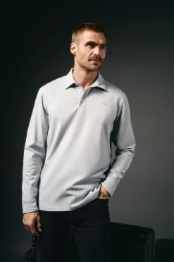 OOTO Polo manga larga Gris Hot