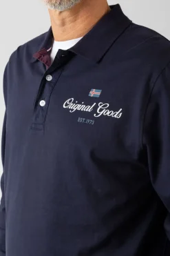 Privata Polo manga larga Azul marino Sale