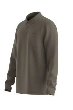 HUGO Polo manga larga Kaki Sale