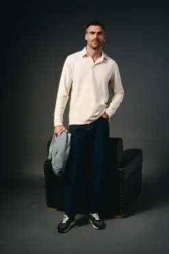 OOTO Polo manga larga Beige Outlet