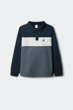 Springfield Kids Polo manga larga color block niño azul Clearance