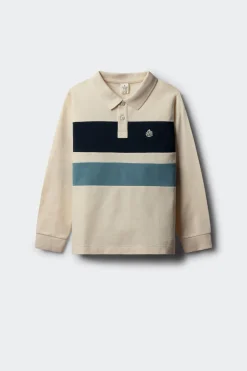 Springfield Kids Polo manga larga detalle rayas niño blanco Best