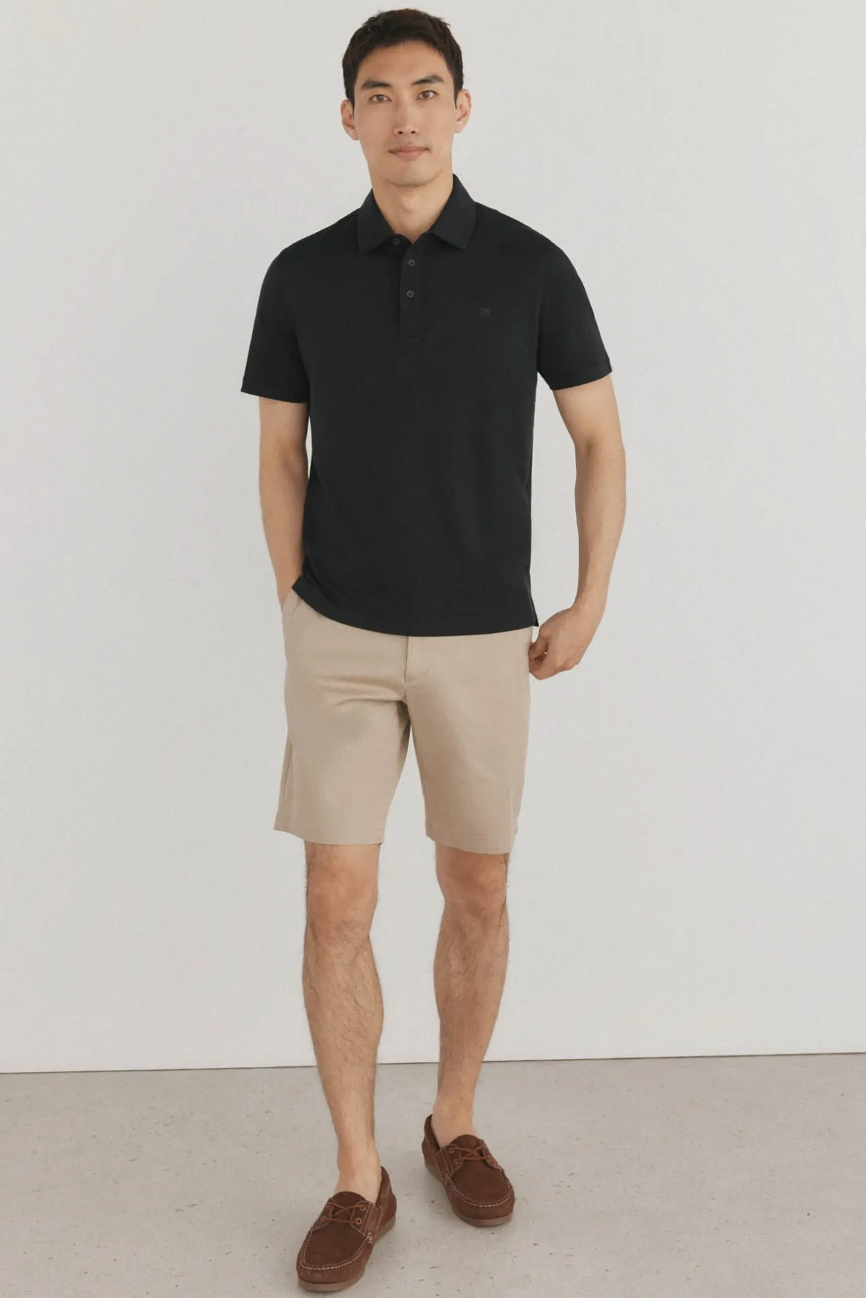 Pedro del Hierro Polo mercerizado Negro Hot