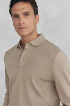 Pedro del Hierro Polo mercerizado manga larga Beige Sale