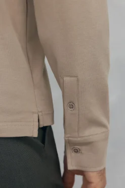 Pedro del Hierro Polo mercerizado manga larga Beige Sale