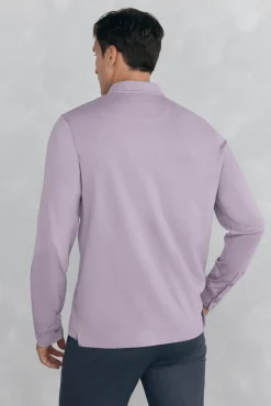 Pedro del Hierro Polo mercerizado manga larga Morado New