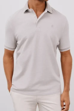 Cortefiel Polo oxford Gris Clearance