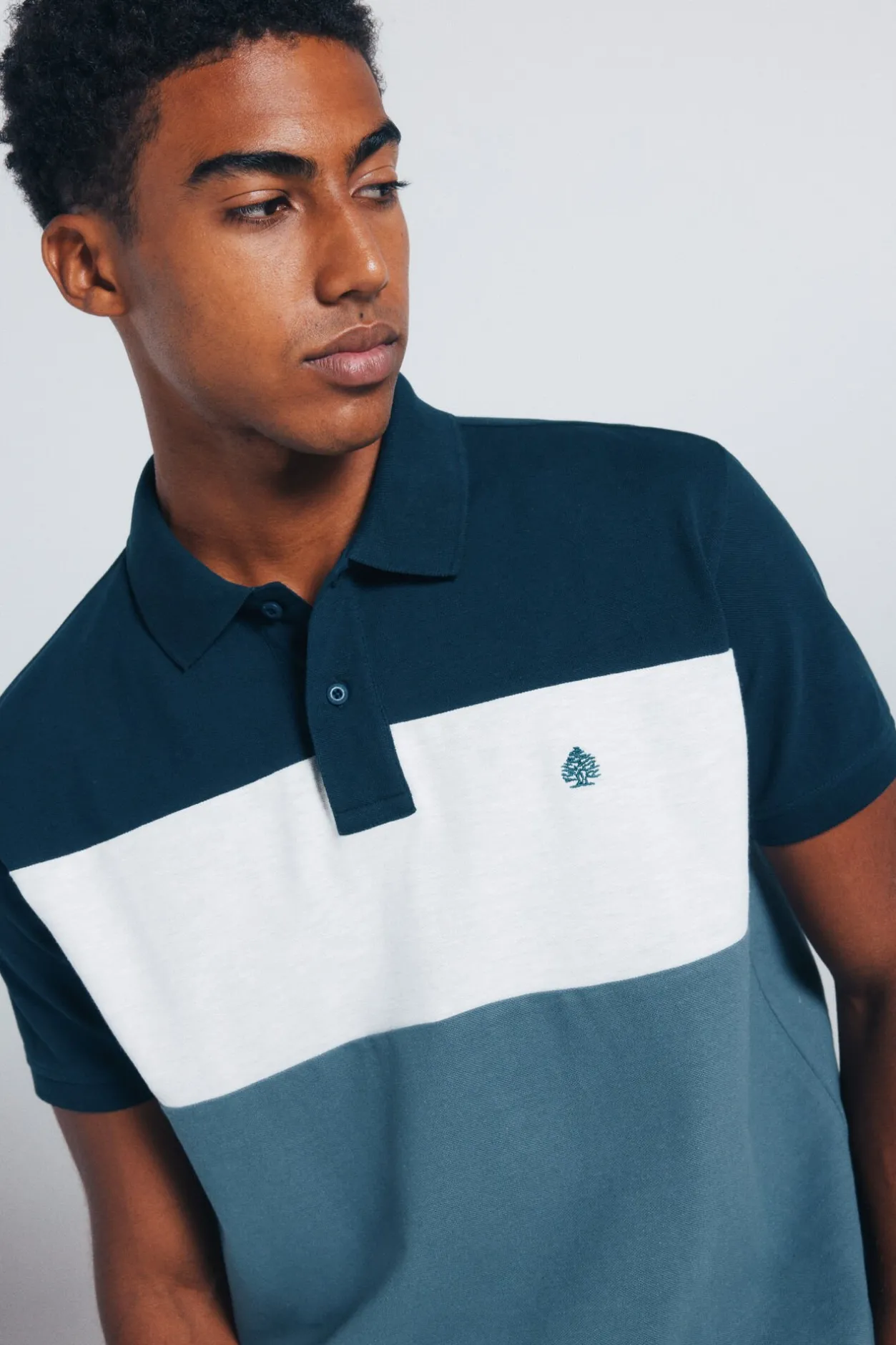 Springfield Polo piqué bloques color regular fit azul Sale