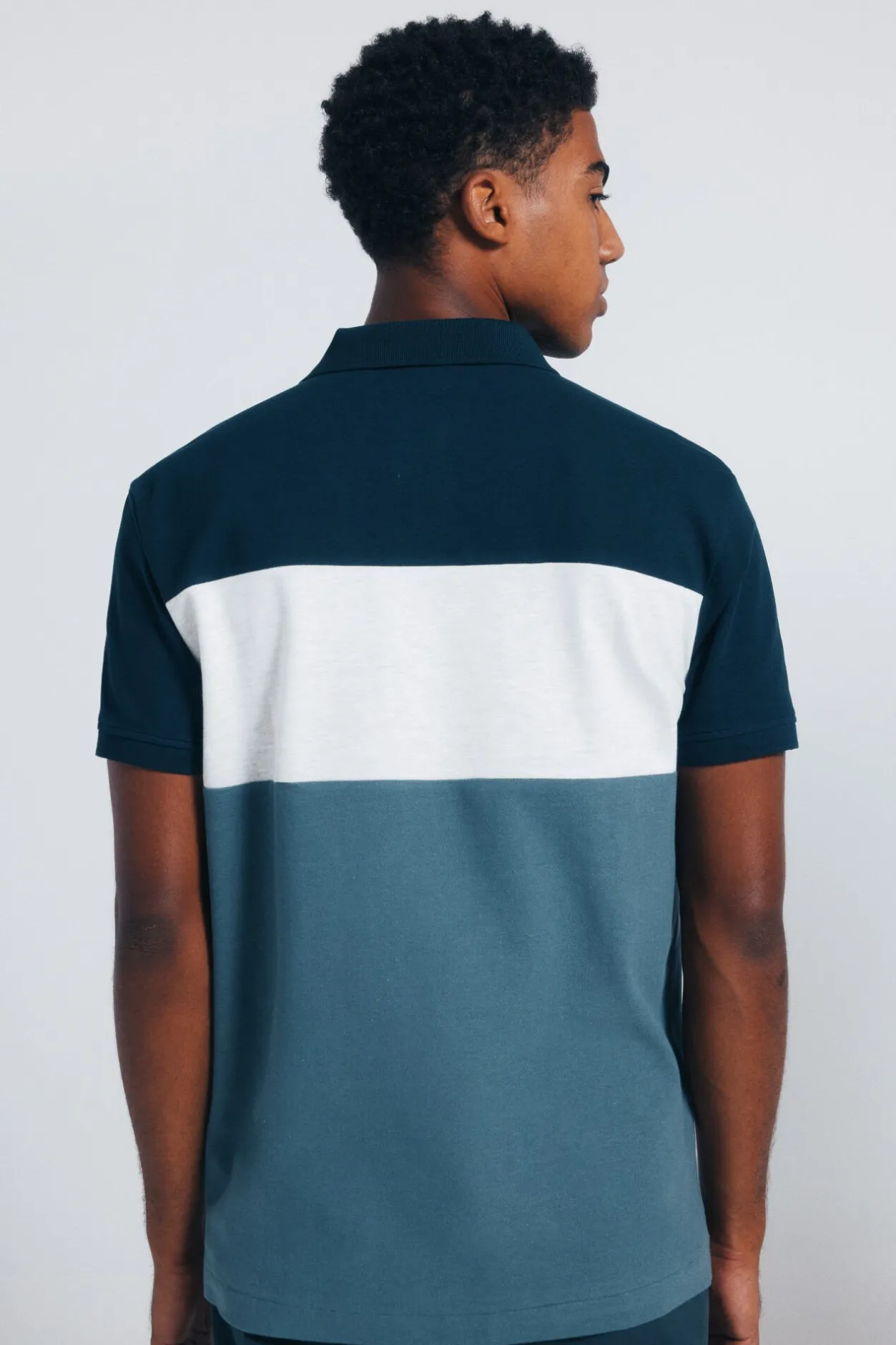 Springfield Polo piqué bloques color regular fit azul Sale