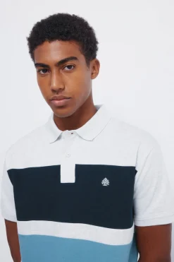 Springfield Polo piqué bloques color regular fit gris Discount