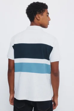 Springfield Polo piqué bloques color regular fit gris Discount